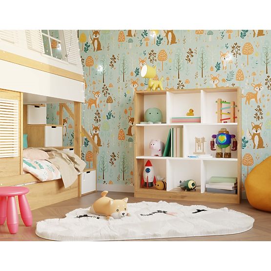 Fiesta 8P Álló Polc ARTISAN TÖLGY / FEHÉR