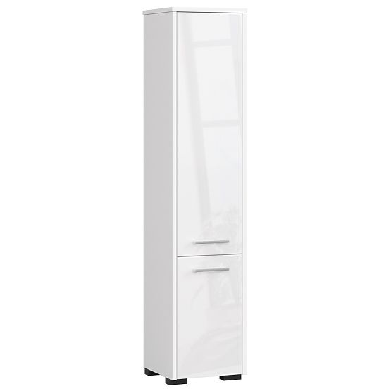 FIN FÜRDŐSZOBAI SZEKRÉNY OSZLOP 30 2D 140cm FEHÉR FÉNYES