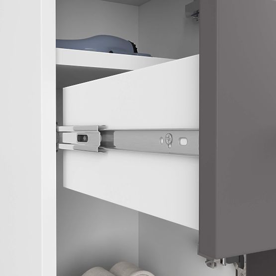 FIN FÜRDŐSZOBAI SZEKRÉNY OSZLOP 30 2D 1SZ 85cm PK FEHÉR / SZÜRKE