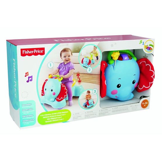 Fisher Price lábbal hajtós jármű 3 az egyben - elefánt