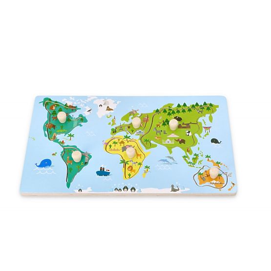 Fogantyús puzzle világtérkép