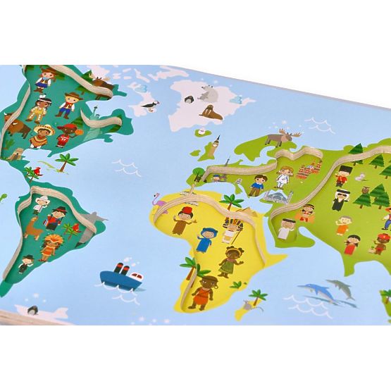 Fogantyús puzzle világtérkép