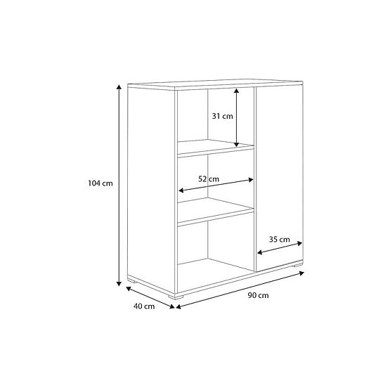 Fondi fehér skandináv stílusú szekrény