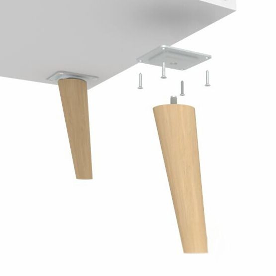 Fondi fehér, skandináv stílusú szekrény polcokkal