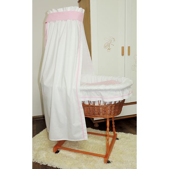 Fonott kosár rózsaszín ágyneműhuzat készlettel