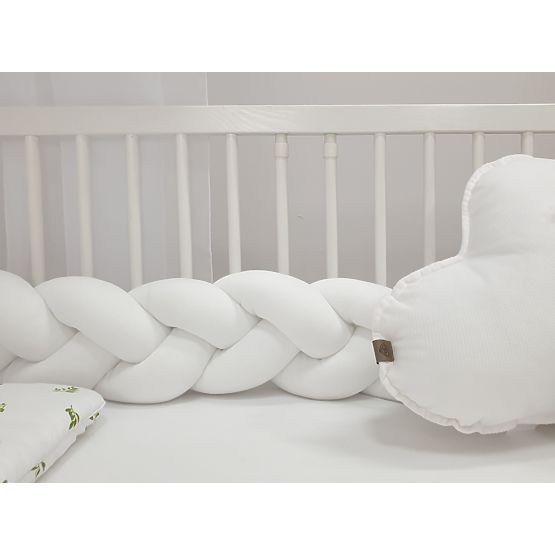 Fonott védőkorlát 240 cm - fehér