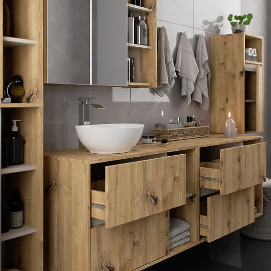 FÜGGŐ FÜRDŐSZOBAI SZEKRÉNY VAMI W35 1D 1W ARTISAN TÖLGY / KASMÍR