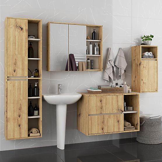 FÜGGŐ FÜRDŐSZOBAI SZEKRÉNY VAMI W35 1D 1W ARTISAN TÖLGY / KASMÍR