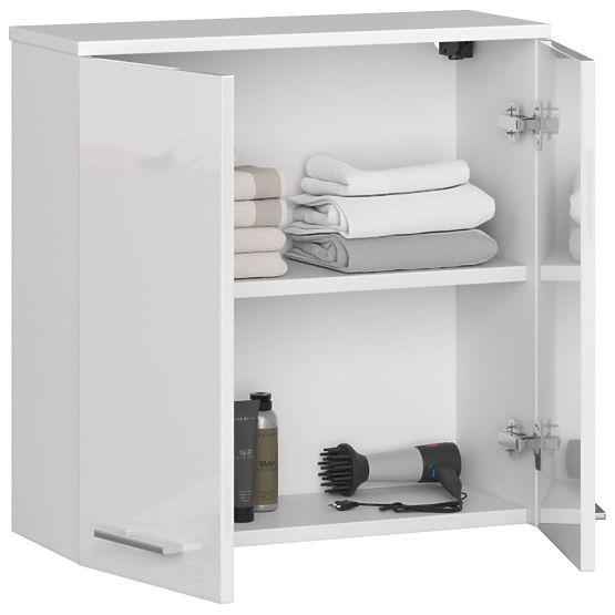 FÜGGŐS SZEKRÉNY 60 cm SZÉLESSÉGŰ FIN 2D FEHÉR FÉNYES