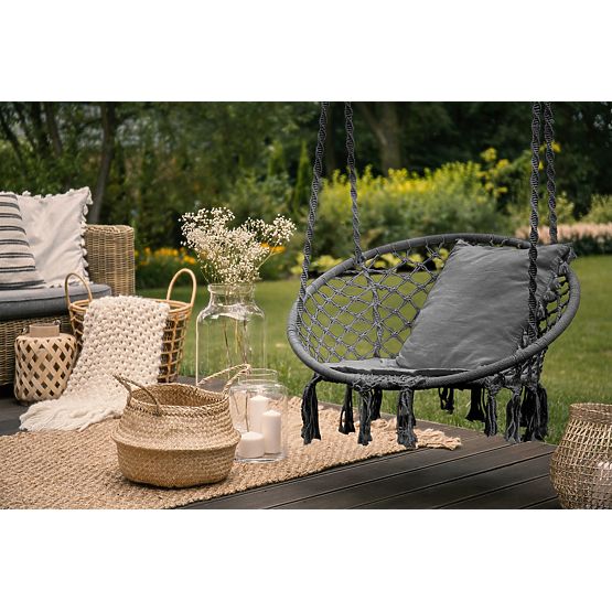 Függő hintaszék - szürke