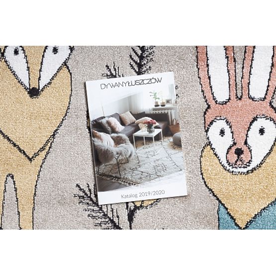 FUN Forester gyerekszőnyeg, állatok, erdei bézs