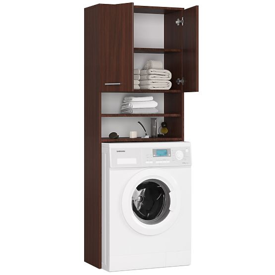 FÜRDŐSZOBA SZEKRÉNY FIN MOSÓGÉP FÖLÉ WENGE