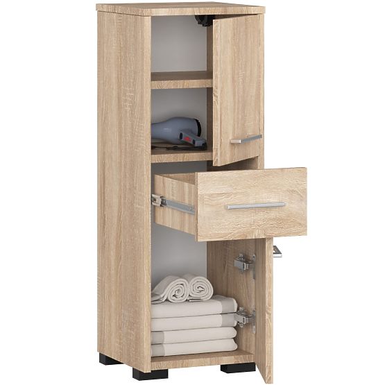 FÜRDŐSZOBA SZEKRÉNY FIN OSZLOP 30 2D 1SZ 85cm PK TÖLGY SONOMA