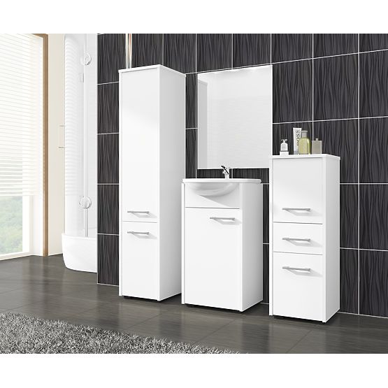 FÜRDŐSZOBAI SZEKRÉNY FIN OSZLOP 30 2D 140cm FEHÉR