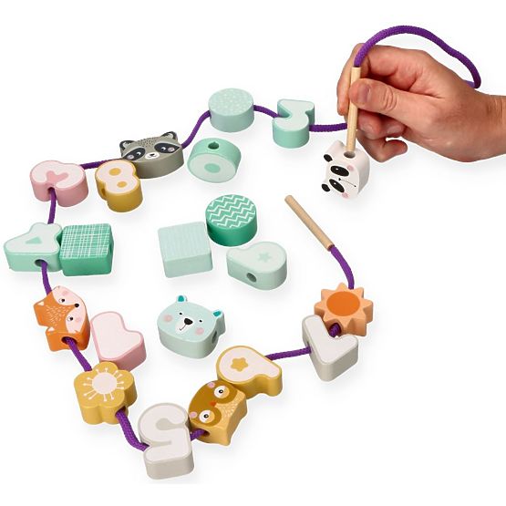 Fűzhető gyöngyök pasztell állatkák