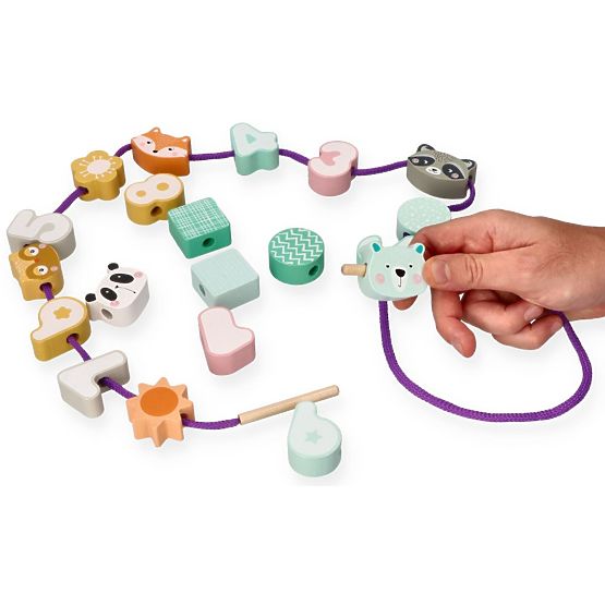 Fűzhető gyöngyök pasztell állatkák