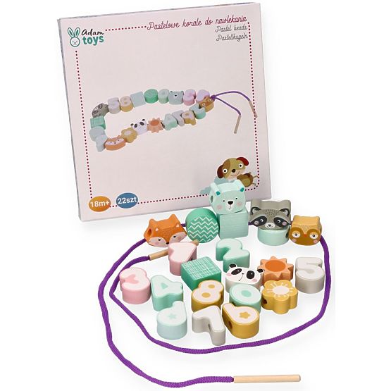 Fűzhető gyöngyök pasztell állatkák