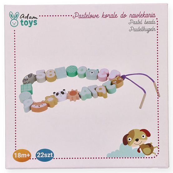 Fűzhető gyöngyök pasztell állatkák