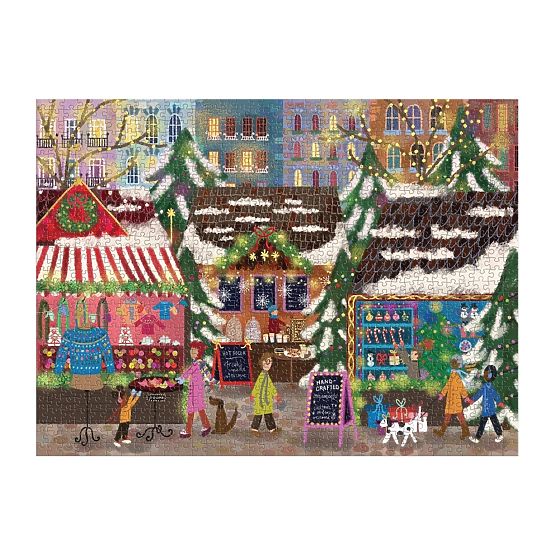 Galison Fólia puzzle Joy Laforme Karácsonyi vásár 1000 darab