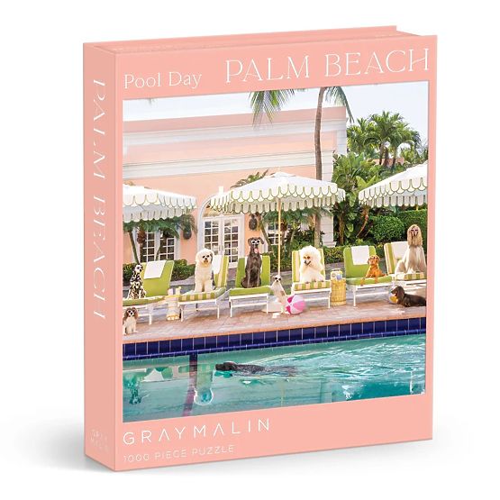 Galison Puzzle Kutyák Palm Beach-en Gray Malin 1000 darabos