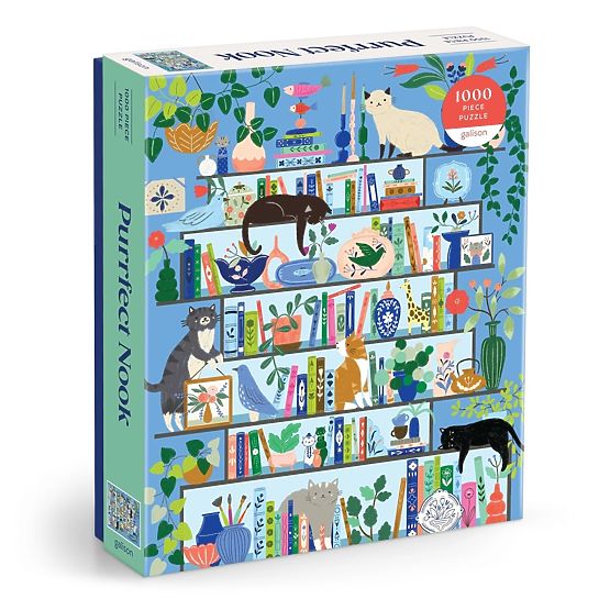 Galison Puzzle Macskás Könyvtár 1000 darabos