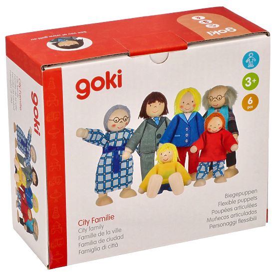 GOKI Család - fa babák házikóba