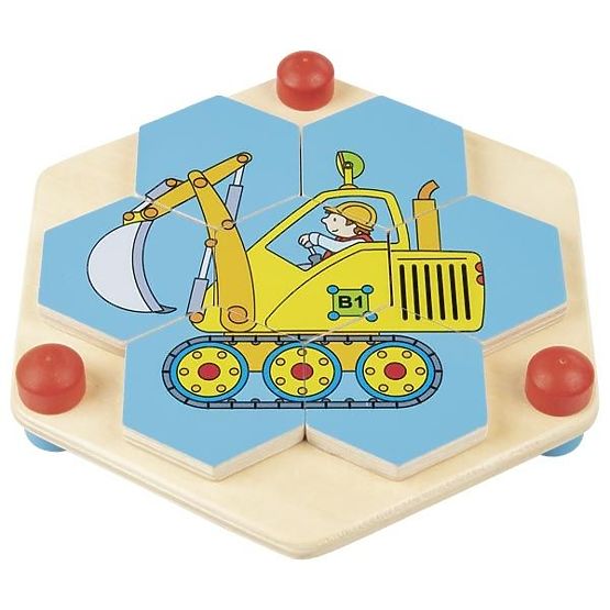 Goki hatszögletű puzzle járművek