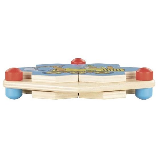 Goki hatszögletű puzzle járművek