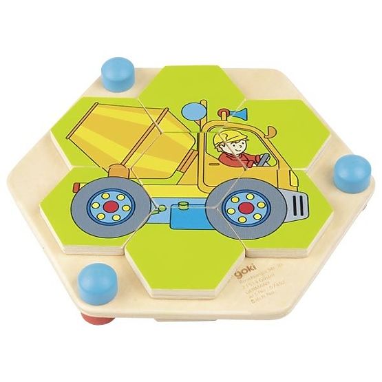 Goki hatszögletű puzzle járművek