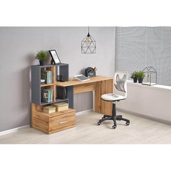 GROSSO íróasztal - wotan tölgy / antracit