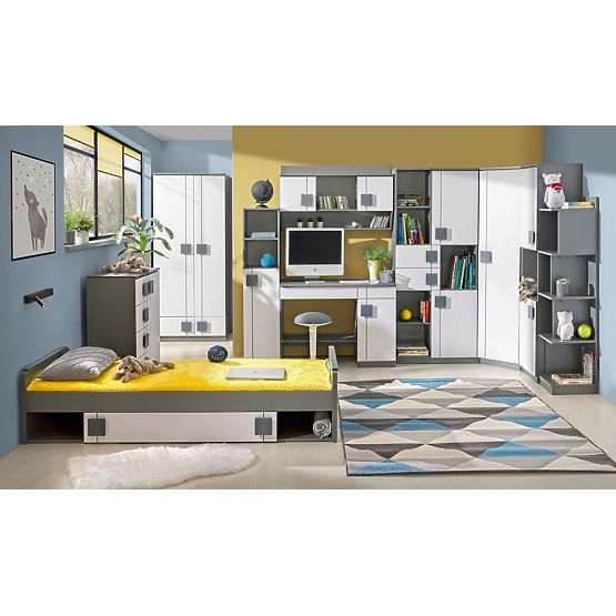 Íróasztal Gumi- fehér / antracit