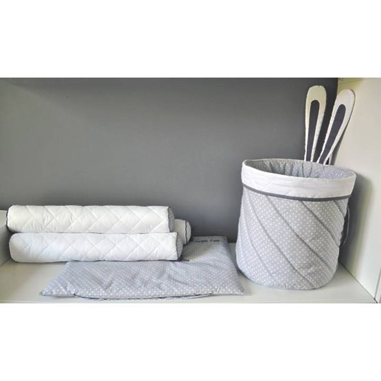 Gyerek 3-részes ágynemű szett - szürke