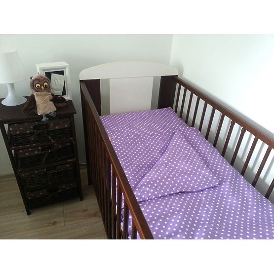 Gyerek ágyneműhuzat pöttyös - lila