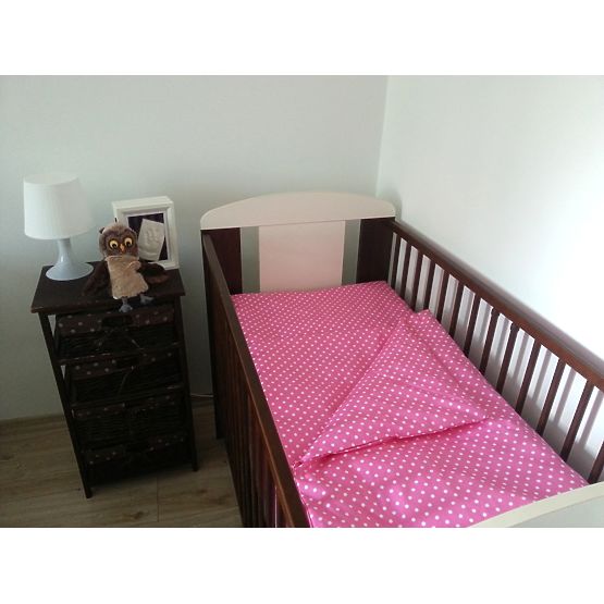 Gyerek ágyneműhuzat pöttyös - rózsaszín