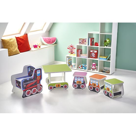 Gyerek asztal LOKOMO - zöld