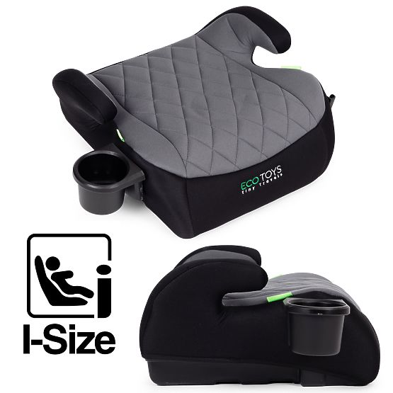 Gyerek autós ülésmagasító i-SIZE 125-150 cm magasságra pohártartóval ECOTOYS