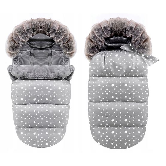 Gyerek bundazsák - csillagok - szürke