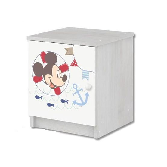 Gyerek éjjeliszekrény Mickey Mouse - norvég fenyő dekoráció