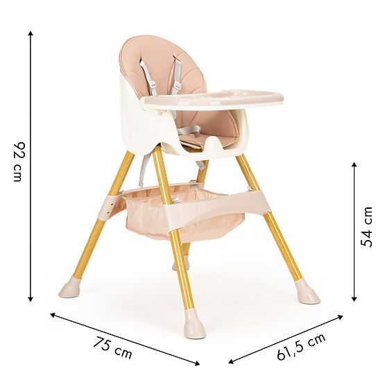 Gyerek etetőszék magas 2 az 1-ben ECOTOYS