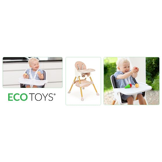 Gyerek etetőszék magas 2 az 1-ben ECOTOYS