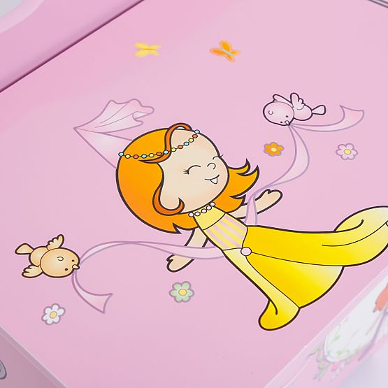 Gyerek fa játéktároló láda - hercegnők