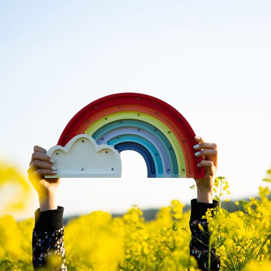 Gyerek fa lámpa LED lámpa Szivárvány