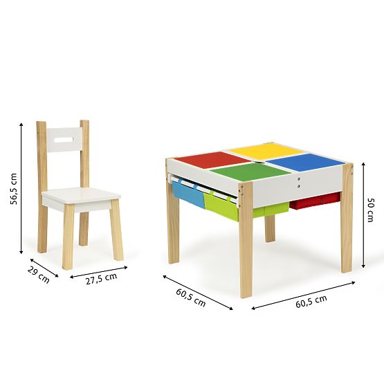 Gyermek fa asztal székekkel Creative