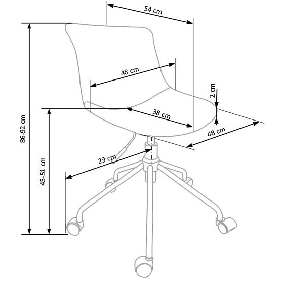 Gyerek forgószék DOBLO - bézs