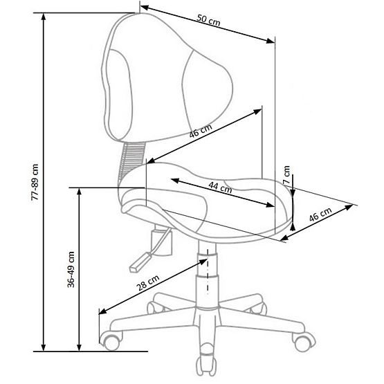 Gyerek forgószék FLASH - rózsaszín