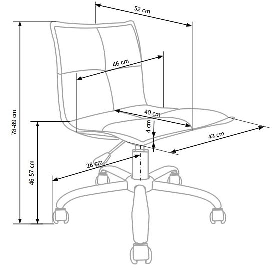 Gyerek forgószék MAGIC - rózsaszín