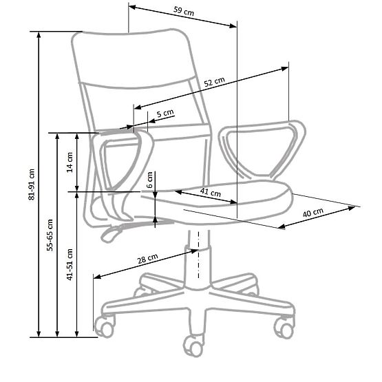 Gyerek forgószék TIMMY - rózsaszín