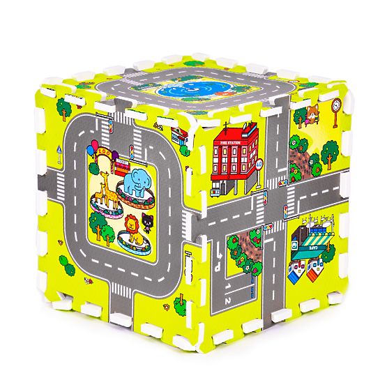 Gyerek habszivacs játszószőnyeg város 9 darab 90,5x90,5 cm IPLAY