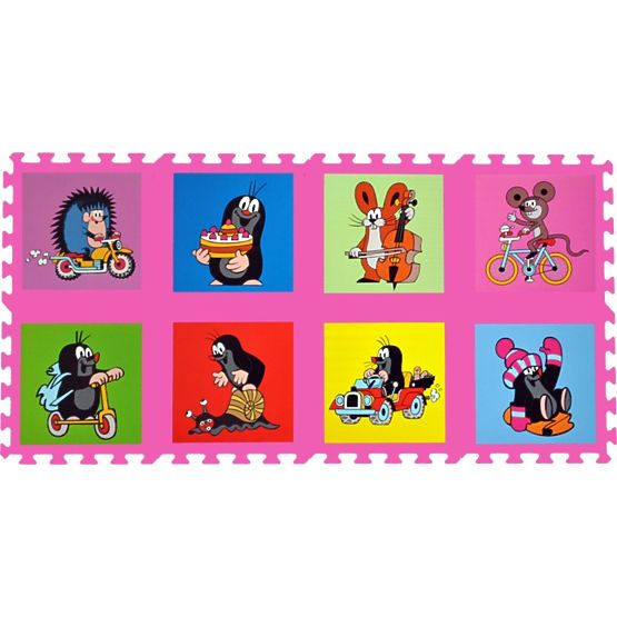 Gyerek habszivacs puzzle - kisvakond - rózsaszín