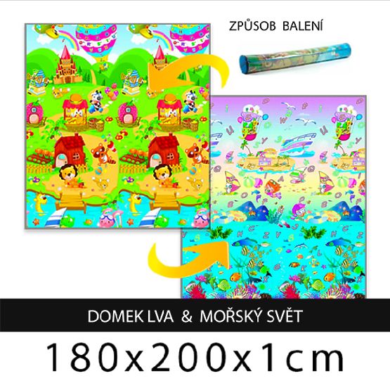 Gyerek habszivacs szőnyeg - oroszlán + tengeri világ